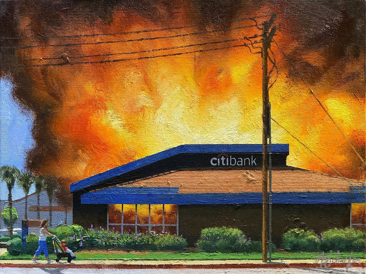 CitiBank in Flames - Escondido