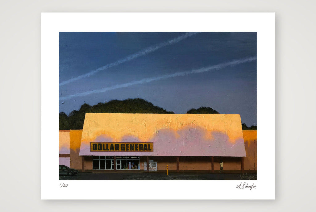 Low Country Sunset, Dollar General — 35×28cm, 14×11" Print only