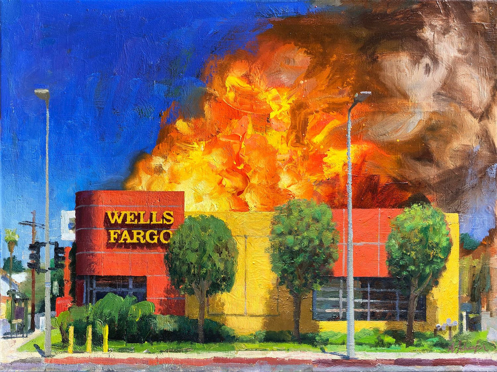 Wells Fargo in Flames - Van Nuys